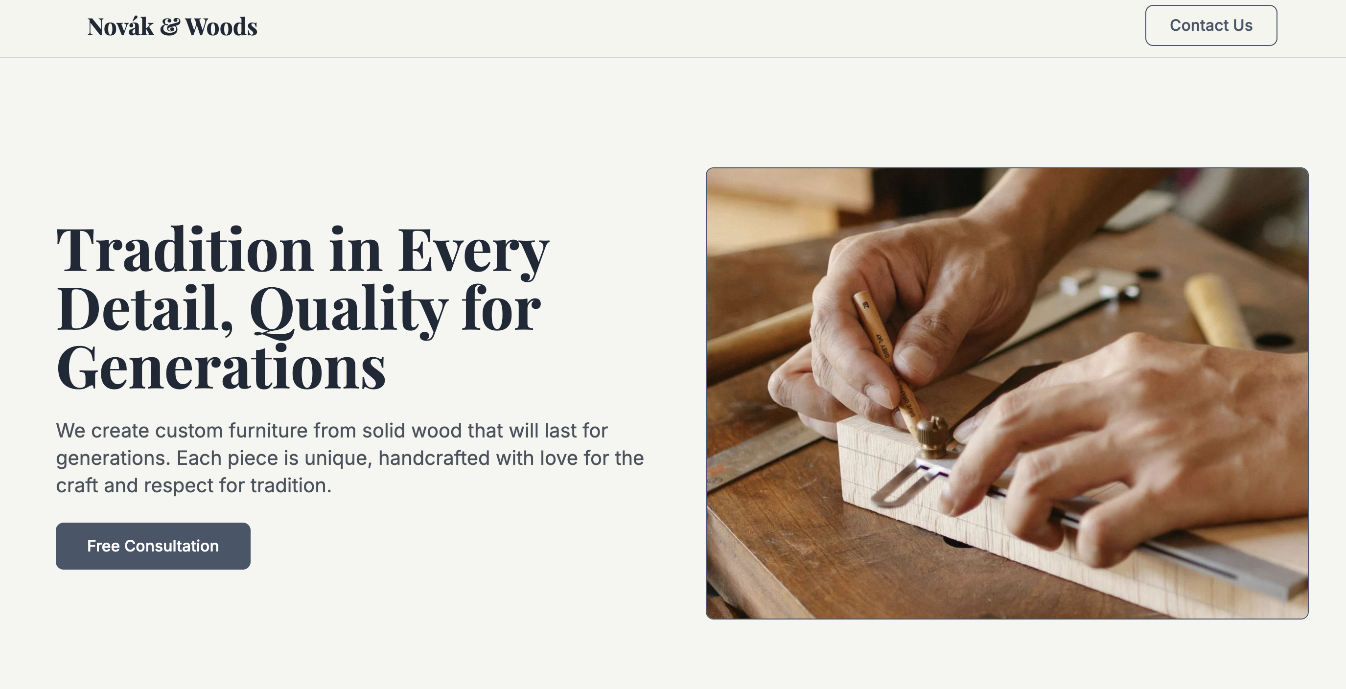 Novák & Woods — Moderní Truhlářství